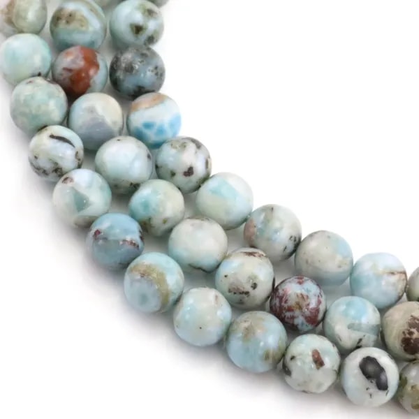 Perline Larimar rotonde 8mm | Fornitore Pietra Semipreziosa Naturale