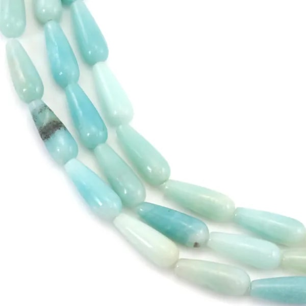 Perlen Amazonit Tropfen 6x16mm | Großhandelsverkauf Pierres Naturelles