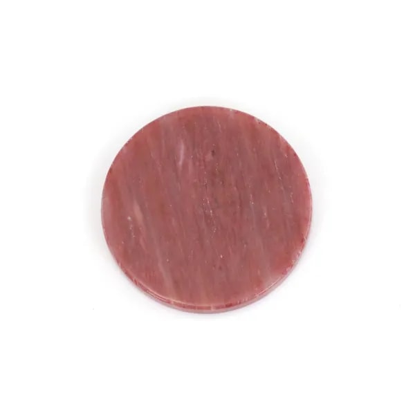 Cabujón Rodonita Redondo Plano | Piedra Natural | Creación de Joyas