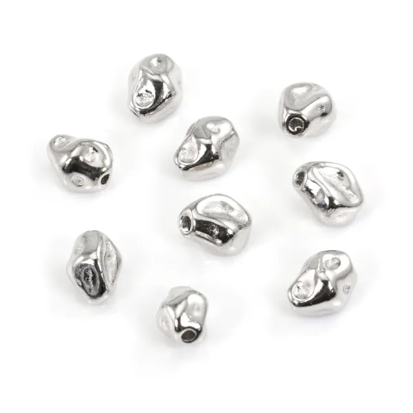 Baroque Nugget Pearl Rhodium-Plated Silver 925 | Jewelry Components