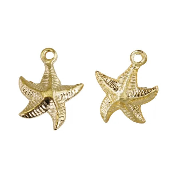 Ciondolo stella marina 10x12mm - Gold Filled x 1pc
