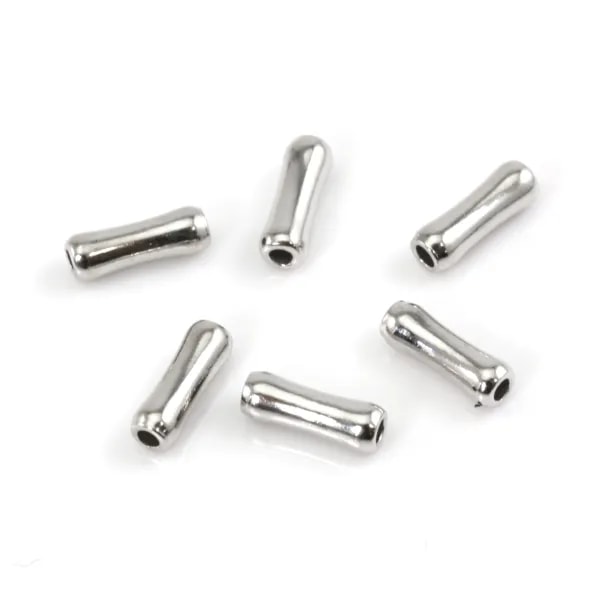 925 Rhodium-Plated Silver Bamboo Tube Bead | Jewelry Components