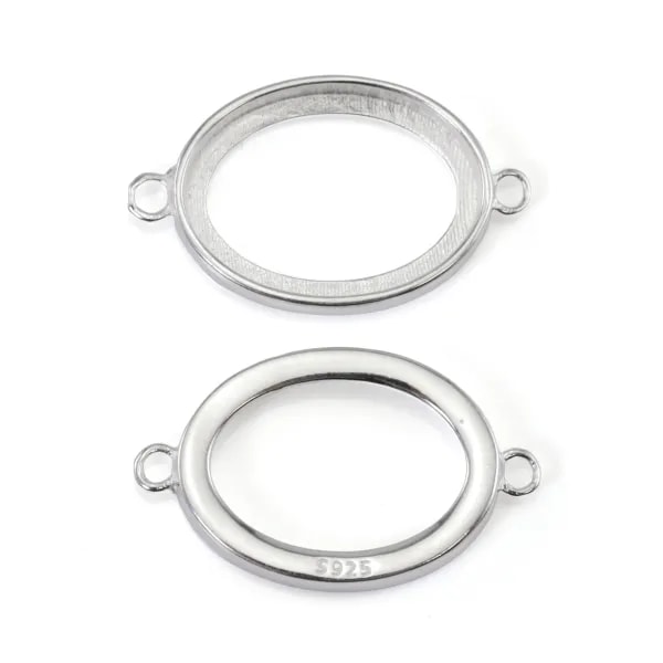 Espaciador para Cabujón Oval 13.5x18.5mm | Accesorio Plata 925