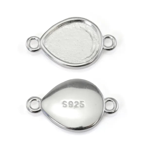 Inserto de Plata 925 para Cabochon Goutte 8x10mm | Création Bijoux