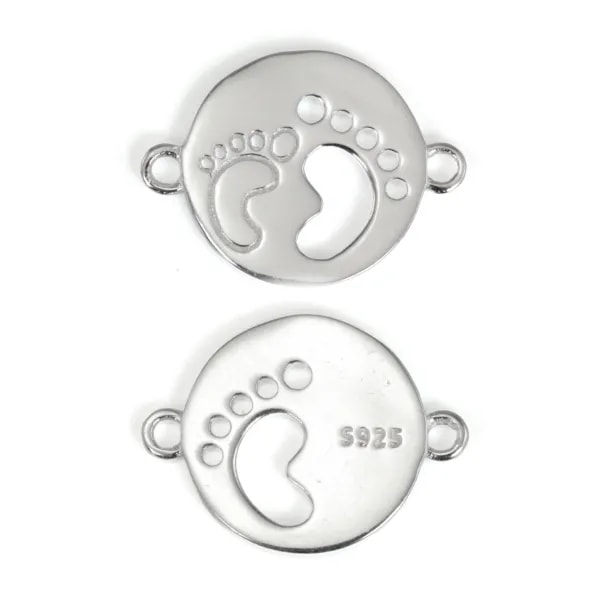 Inserto per medaglione a piedini piccoli 12x15mm - Argento 925|Accessori per gioielli