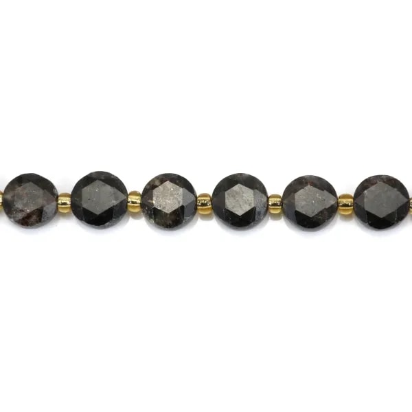 Astrofílite redondo plano facetado 8.5mm x 38cm (36pcs)