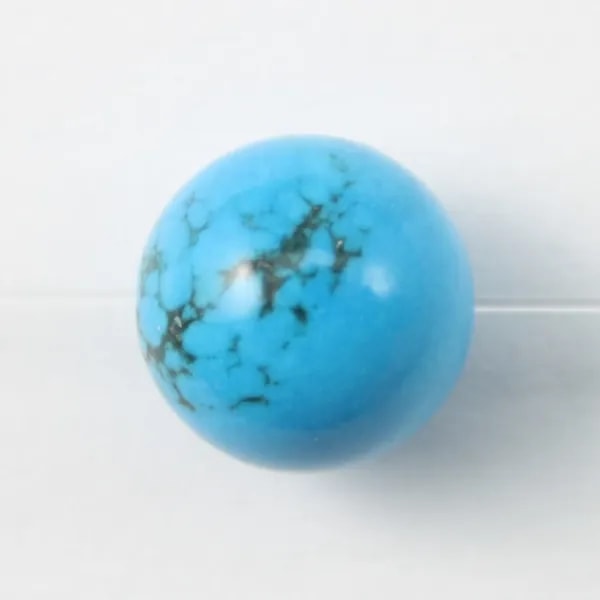 Turquoise  reconstitué  Ronde 10mm x 5 pcs