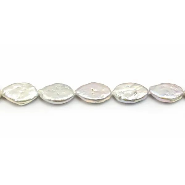 Süßwasser-Zuchtperlen, weiß, Marquise, 9x14mm x 39cm