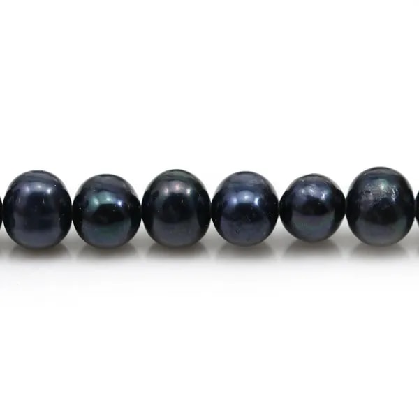 Perles de culture bleues ovales 9-10mm | Perle pour Collier DIY