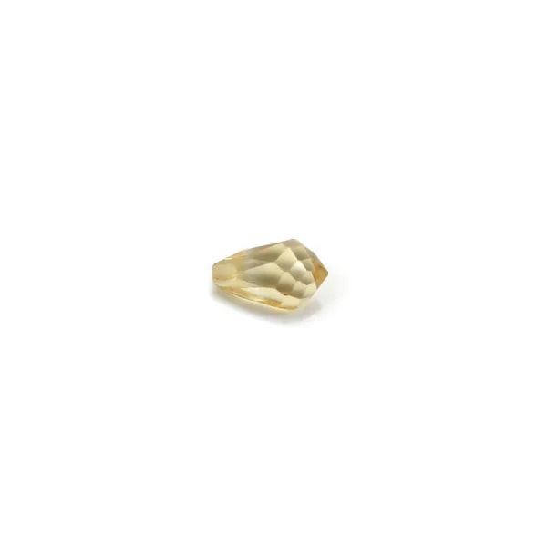 Gota de citrina facetada semi-perforada 6x10mm x 1ud