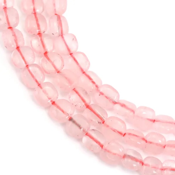 Quartzo rosa quadrado 6mm x 37cm