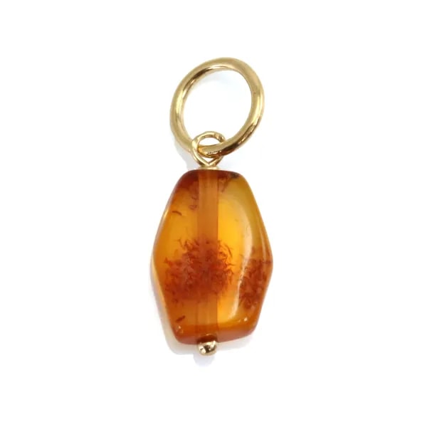 Baroque Amber Pendant - Gold Filled x 1pc