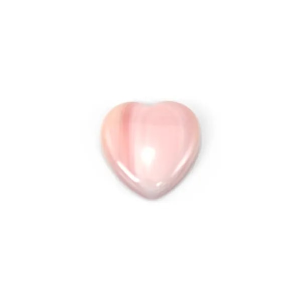 Cabochão Lambi rosa coração 16mm x 1pc
