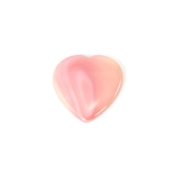 Cabochon Lambi rose coeur 30mm x 1pc