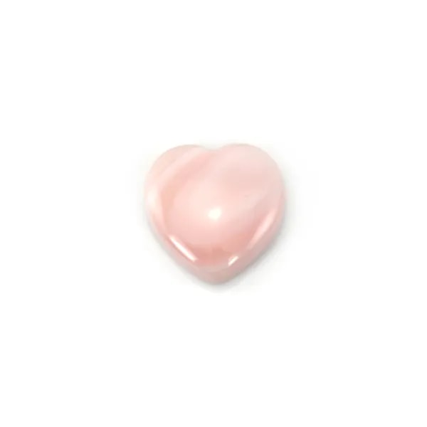 Cabochão Lambi rosa coração 10mm x 1pc