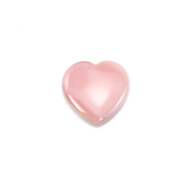 Cabochon Lambi rose coeur 20mm x 1pc