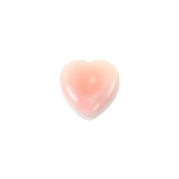 Pink Conch Heart Cabochon 8mm x 1pc