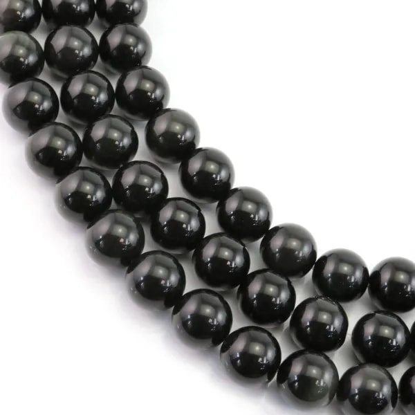 Perle Obsidian Auge des Himmels 18mm | Natürliche Obsidian
