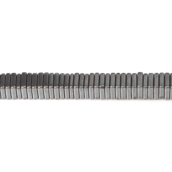 Hematite square lamella 1x4mm x 40cm