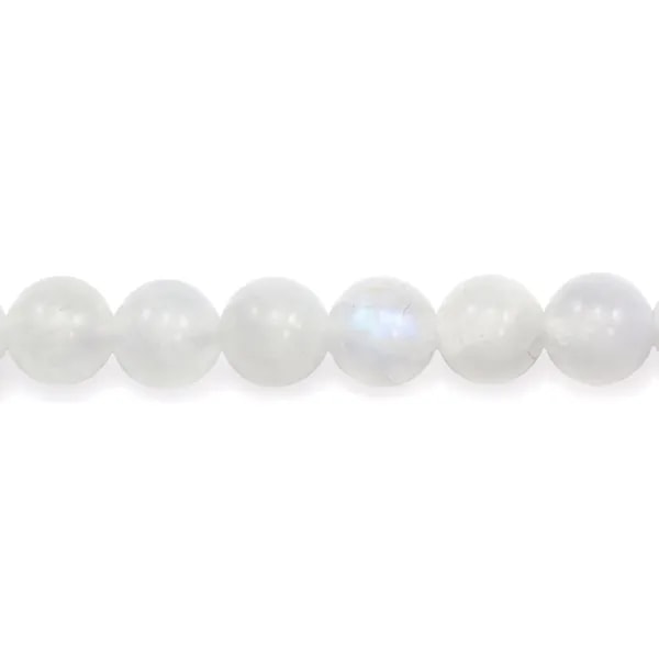Pedra da lua, forma redonda, tamanho 6mm x 6 pcs