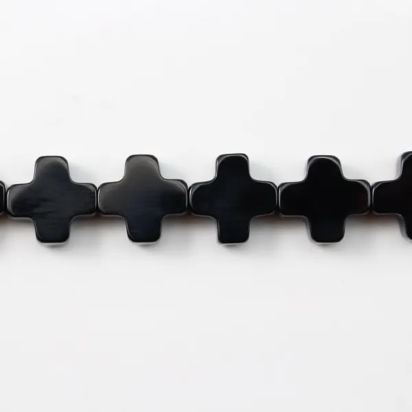 Onice nera croce 10mm x 39cm