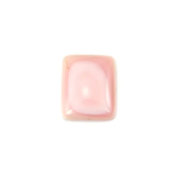 Rechteckiger rosa Lambi-Cabochon 10x12mm x 1 Stk.