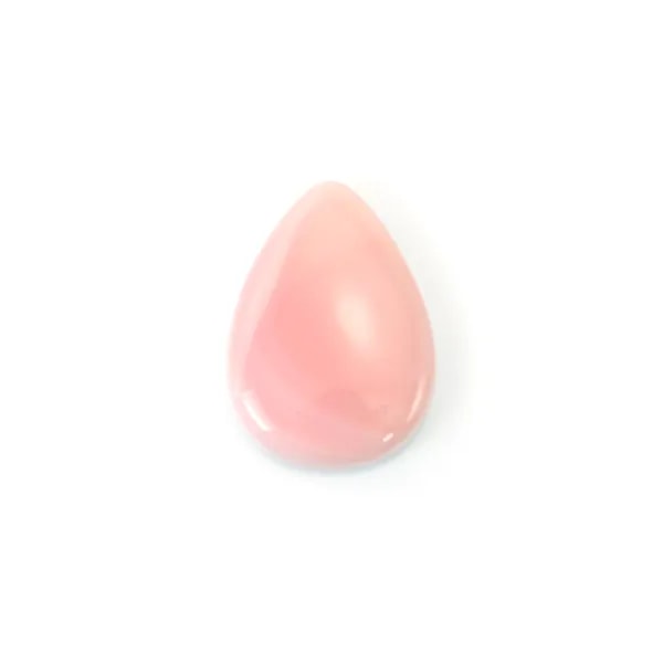 Tropfenförmiger rosa Lambi-Cabochon 18x25mm x 1Stk