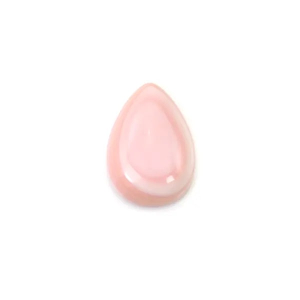 Cabochon Pink Conch Drop 13x18mm x 1pc