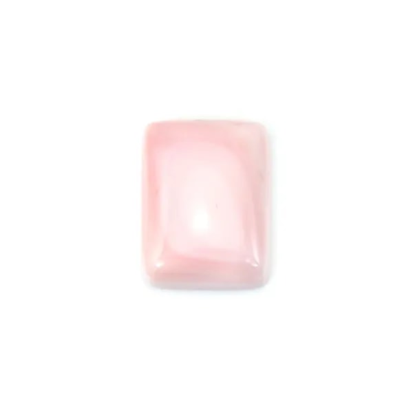 Cabochon Lambi rose rectangle 13x18mm x 1pc