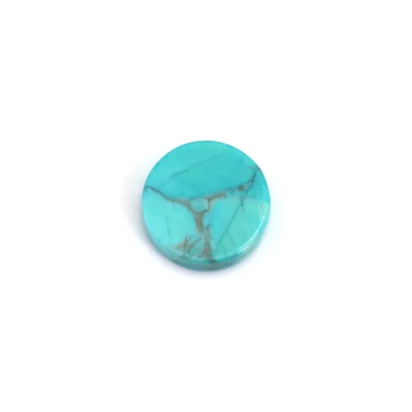 Cabujón Turquesa reconstituida verde redondo plano 8mm x 2pcs