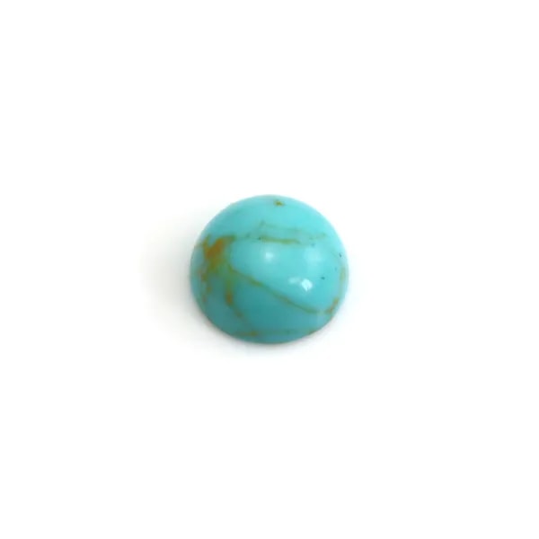 Rekonstituierter grüner runder Türkis-Cabochon 5mm x 4Stk.