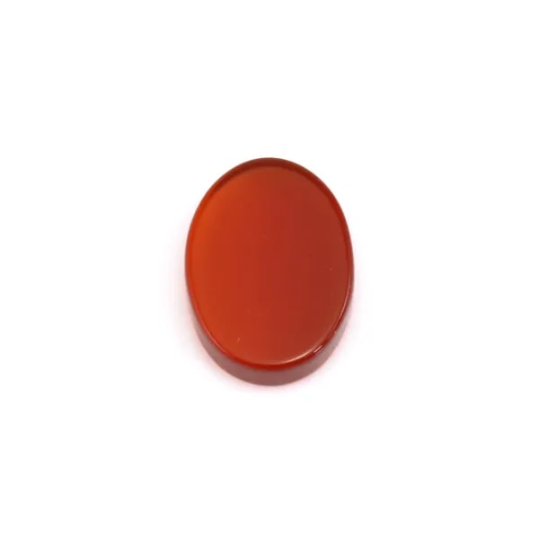 Cabochão de Ágata vermelha oval plana 6x8mm x 2pcs
