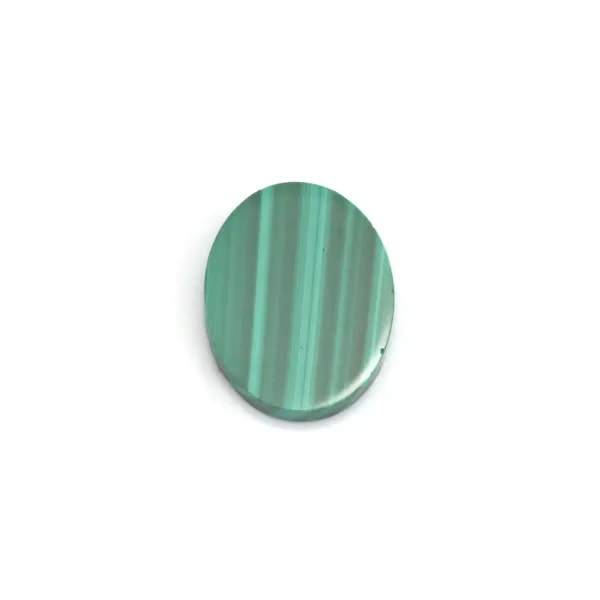 Cabochon Malachite ovale plat 8x10mm x 1pc