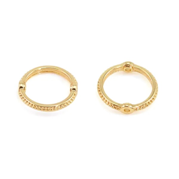 Round decorated spacer 12mm - Gold x 2pcs