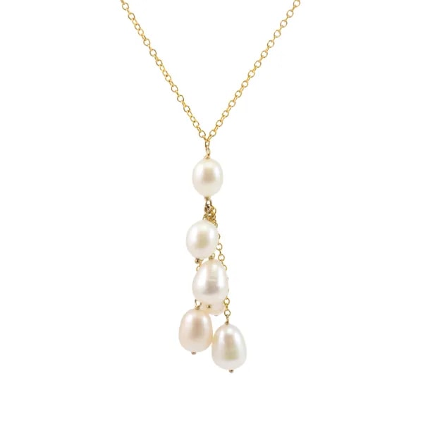 Collana in gold filled e perla d'acqua dolce x 1 pezzo
