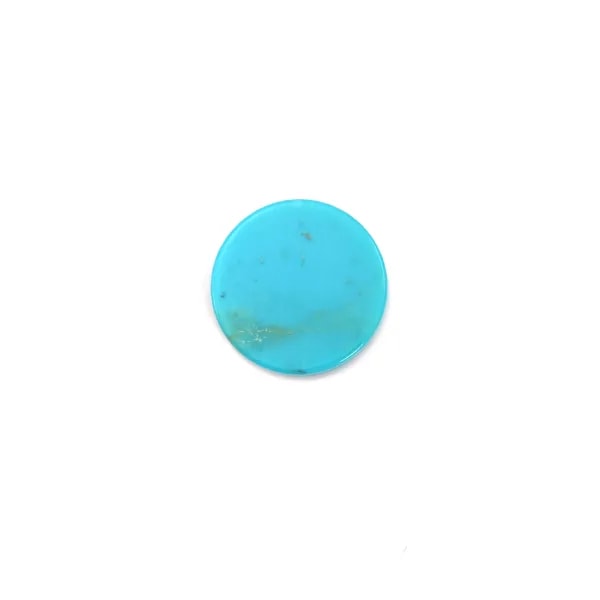 Cabochon Turquoise, round and flat shape 10mm x1pc