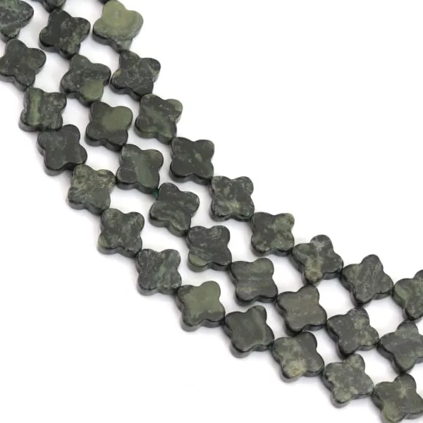 Diaspro Kambaba trifoglio 6.5mm x 38cm