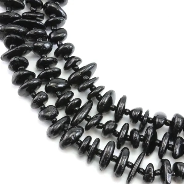 Turmalina negra chips barroco x 39cm