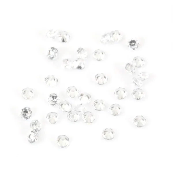 Óxido de zircônio tamanho redondo brilhante 2mm x 50pcs