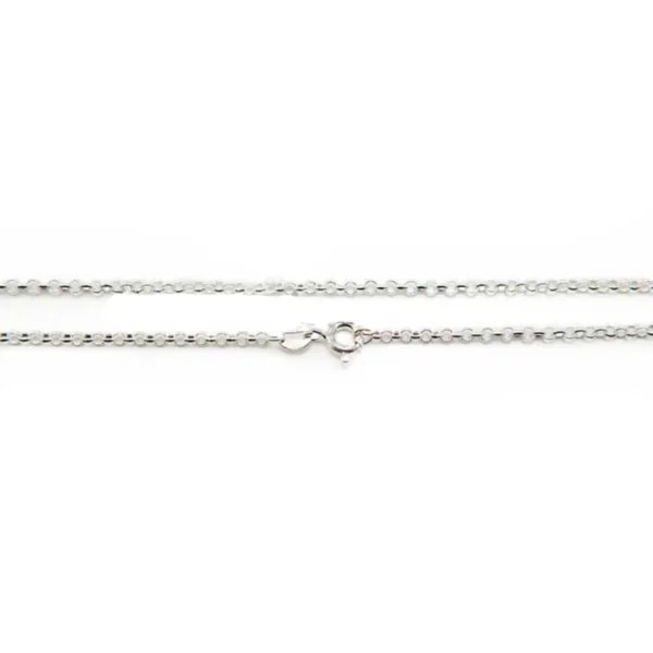 Round jaseron chain 2mm in sterling silver 925 x 40cm
