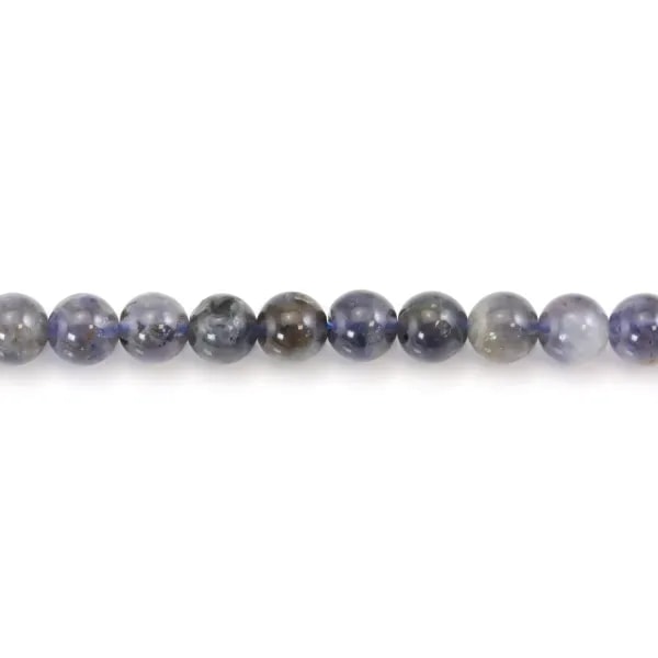Cordiérite (Iolite) ronde 6mm x 4pcs