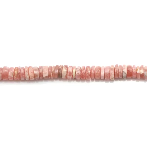 Rhodochrosita rondelle heishi 6-8mm x 40cm