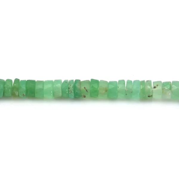 Rondela heishi de crisoprásio facetada 8-9mm x 42cm
