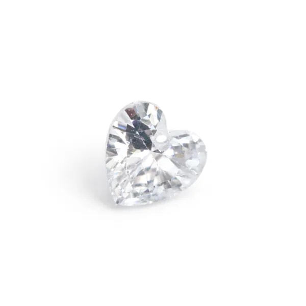 Colgante Óxido de circonio corazón facetado 6mm x 2pcs