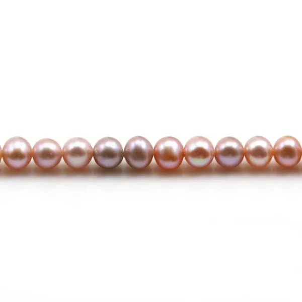 Pérolas de cultura de água doce, roxo redondo 4mm | Pérola para colar