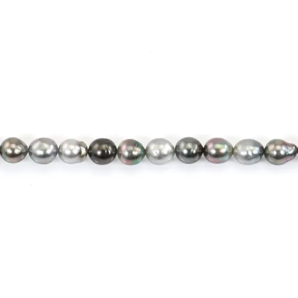 Perla de cultivo de Tahití barroca 8-9mm x 41cm
