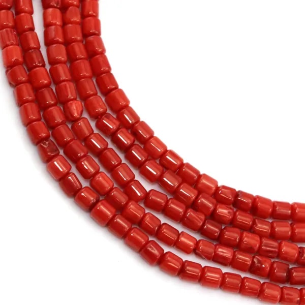 Tubo rondella di bambù di mare rosso 3x3mm x 39cm