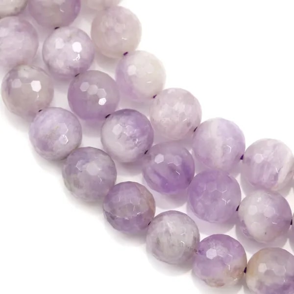 Giada viola rotonda sfaccettata 8mm x 39cm