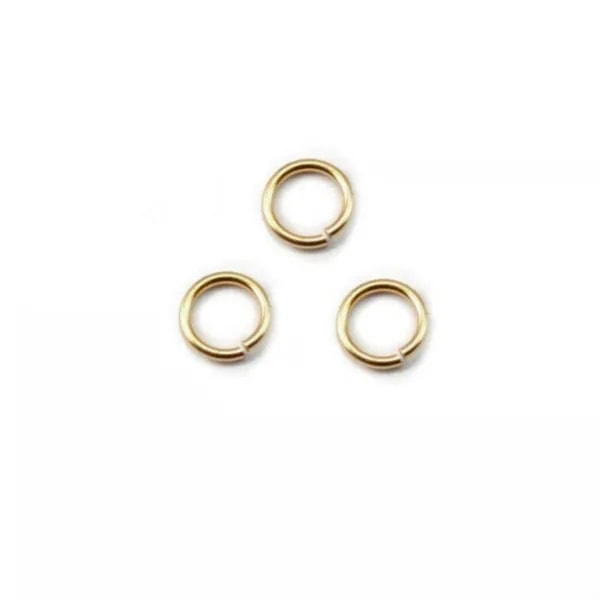 Anéis abertos 2.5x0.5mm - Aço Inox 304 dourado x 50pcs