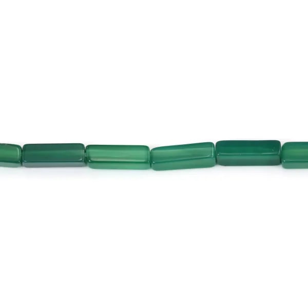 Grüner Achat, rechteckig, Größe 4x13mm x 4Stk